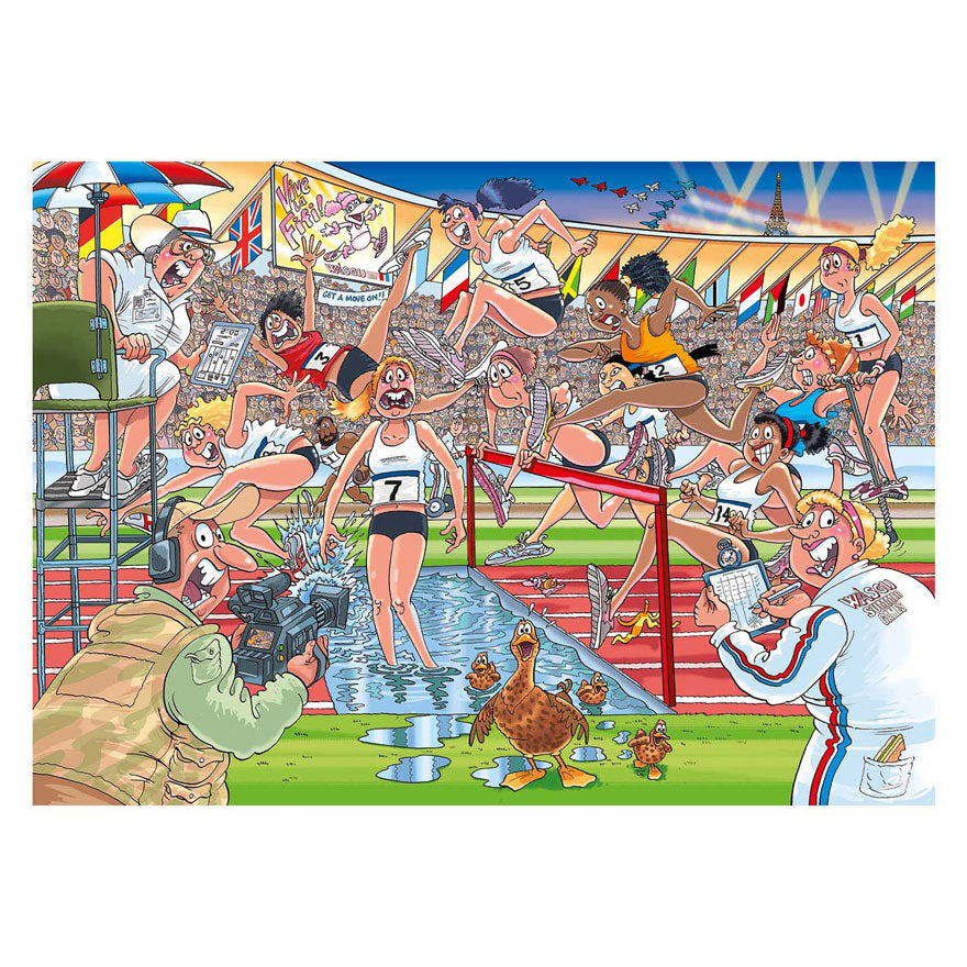 Jumbo Wasgij Original 44 Puzzle – Sommerspiele!, 1000 Teile.