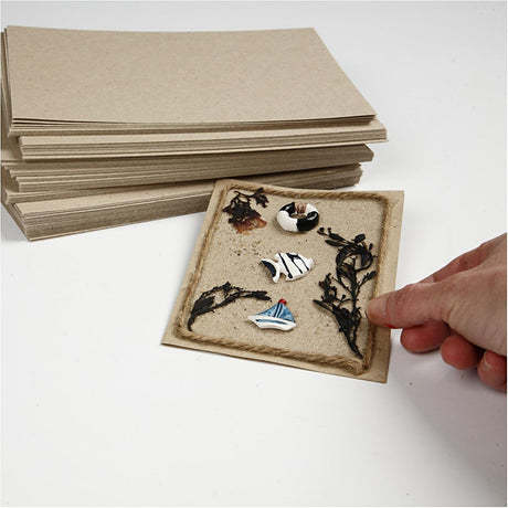 Creativ Company Recyclingkarton, A5, Blatt 148x210 mm, 225 gr, graubraun, 125 Blatt 1 Karton