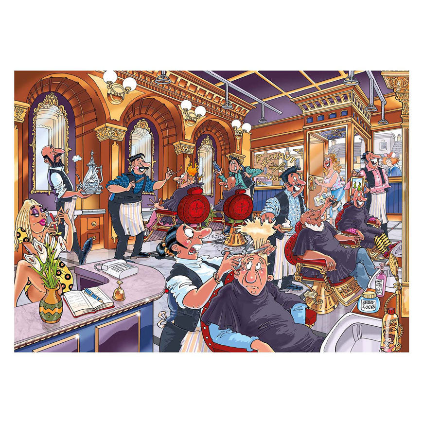 Jumbo Wasgij Mystery 27 Puzzle – Flamme in der Pfanne!, 1000 Teile.