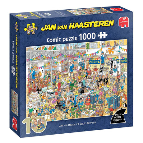 Jumbo Jan van Haasteren Puzzle - 10 Jahre Jan Van Haasteren Studio, 1000 Teile.