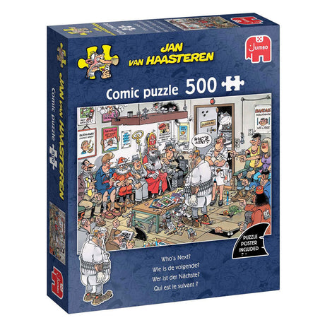 Jumbo Jan van Haasteren Puzzle – Wer kommt als Nächstes, 500 Teile.