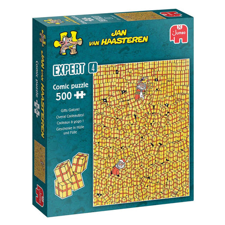 Jan van Haasteren Puzzle - Experte 4 Geschenke überall, 500 Teile.