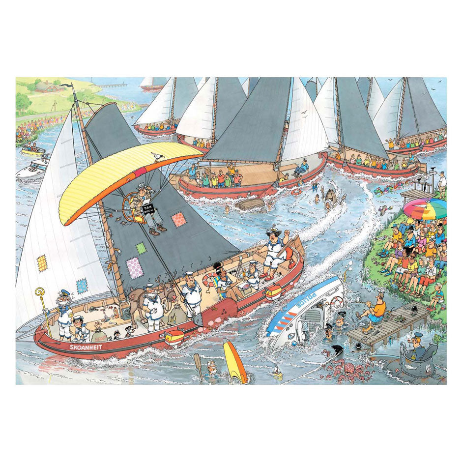 Jan van haasteren legpuzzel - de kaasmarkt skutsjesilen - 2x1000st.