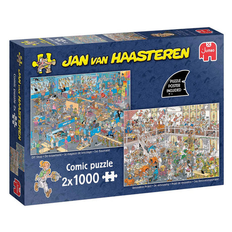 Jan van Haasteren Puzzle – Der Baumarkt und die Renovierung, 2x1000 Teile.
