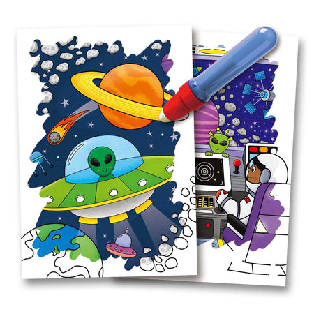 Jumbo-Wassermagie – Weltraum-Malbuch mit Wasserstift