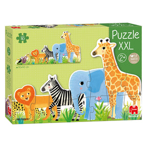Jumbo-Goula-Puzzle XXL-Dschungel von klein bis groß - 16-tlg.