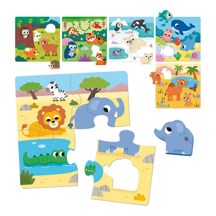 Jumbo goula puzzel 6 habitat - 5st.