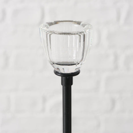 Boltze Home Kerzenständer schwarz 3-teilig ø7cm
