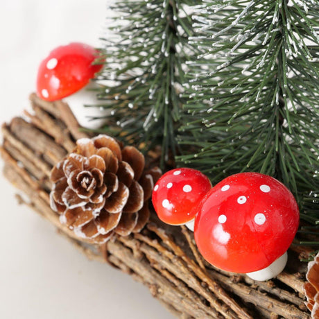 Boltze Home Deko Weihnachtsstück Märchen 20,6x7,3x17cm Kunststoff Holz verschneit