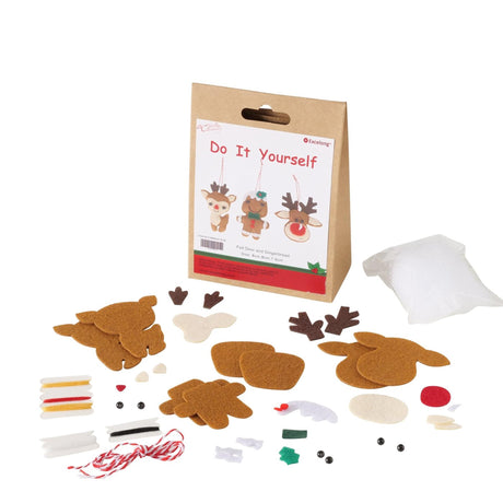 Boltze Home DIY Bastelset Weihnachtsanhänger Noeline Hirsch H15 cm L11 cm Filz