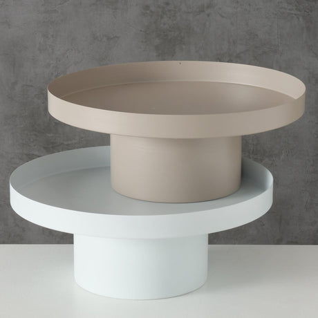 Boltze Home Tablett Samona Metall ã˜25cm beige weiß