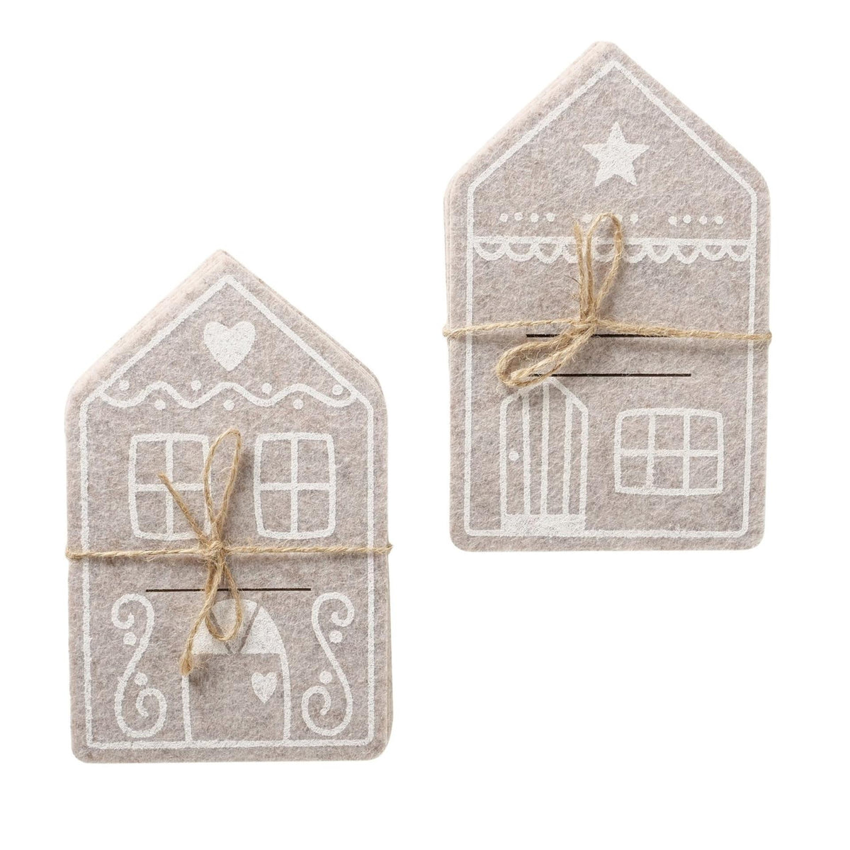 Boltze Home Bestecktasche Ingwerbeige 4er-Set 10,5x16,5cm 2-fach sortiert