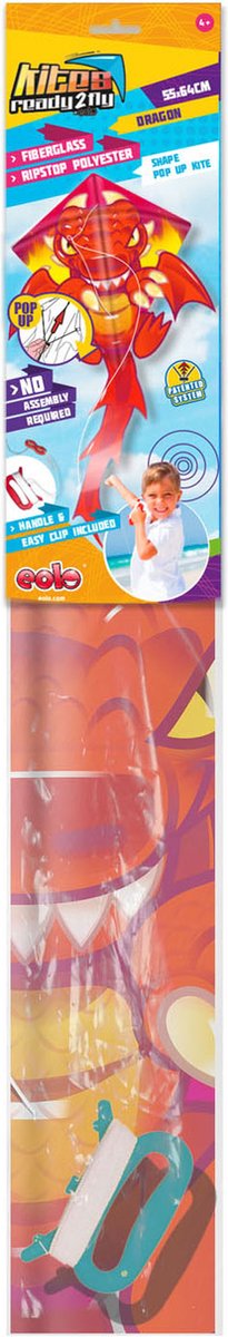 Kites Ready 2 Fly - Pop -up Mini Nylon Vlieger Drache