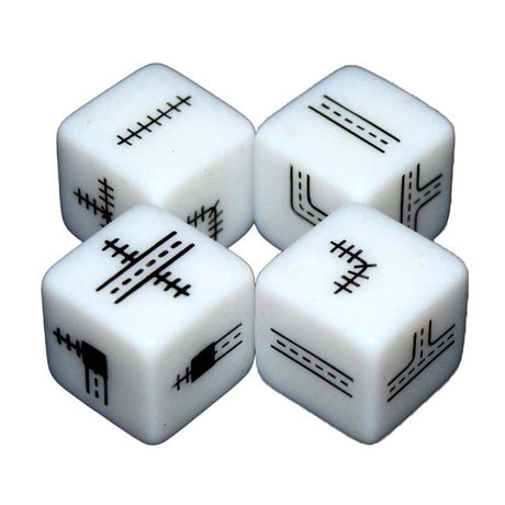 White Goblin Games Railroad Ink – Würfelspiel in feuerroter Version