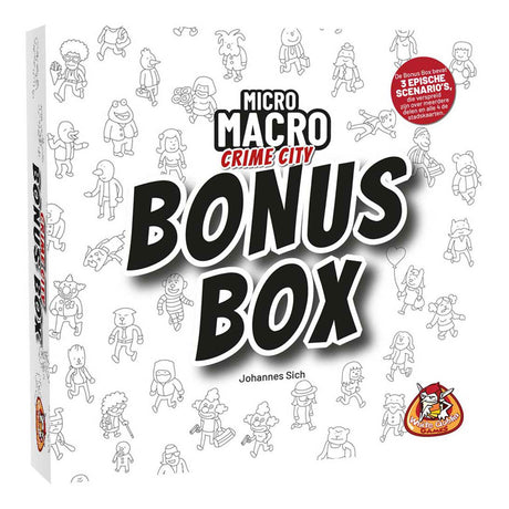 Weiße Goblin-Spiele – Mikromakro: Crime City – Bonusbox – kooperatives Spiel – 1 bis 4 Spieler – 3 epische Szenarien – nur mit allen 4 Editionen lösbar – 11 Bonusszenarien