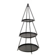 Boltze home etagã©re frederik dia60cm h120cm zwart ijzer
