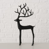 Boltze Startseite Figur Hirsch schwarz 18x3x38cm