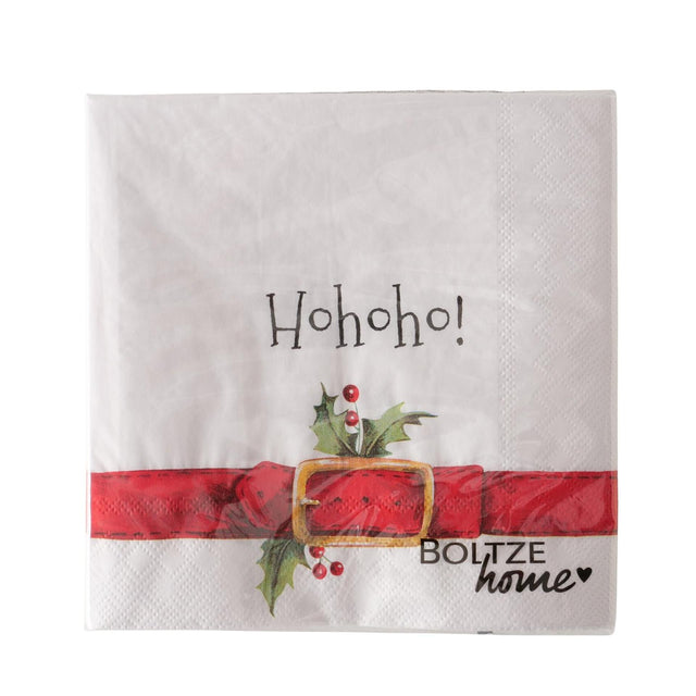 Boltze Home Servietten Hohoho 20er Pack 16,5x16,5x3cm