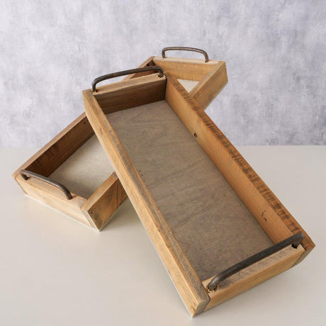 Boltze Heimtablett Holz 2-teilig