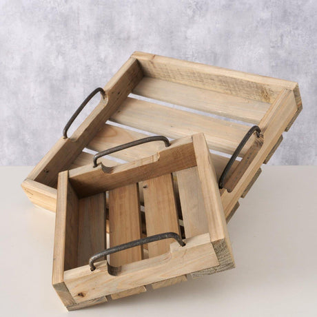 Boltze Heimtablett Holz 2-teilig