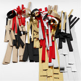 Creativ Company Flechtstreifen, L: 44+78 cm, T 4,5+6,5+11,5 cm, B: 10+15+25 mm, Inhalt kann variieren, Gold, Rot, Silber, Weiß, 5000 Streifen 1 Box