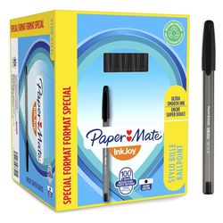 Paper Mate Inkjoy 100 Stück Kugelschreiber | mittlere Spitze (1,0 mm) | schwarz | 100 Stück