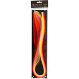 Creativ Company Quilling-Streifen, L: 78 cm, B: 5 mm, 120 g, Orange, Pink, Rot, Gelb, 100 Stück 1 Box