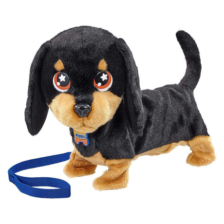 Goliath Animagic Wackeltier Kuscheltier Hund – Schwarz – Interaktives Kuscheltier – Gehen und kommunizieren Sie mit Wackeln