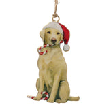 Boltze home kersthanger hond goldie h11cm glans beigerood 3 assorti