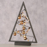 Boltze home decoratieve kerstboom triangela met led h40cm goud zwart