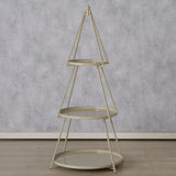 Boltze home etagã©re frederik h122cm b 60cm ijzer poedergecoat beige