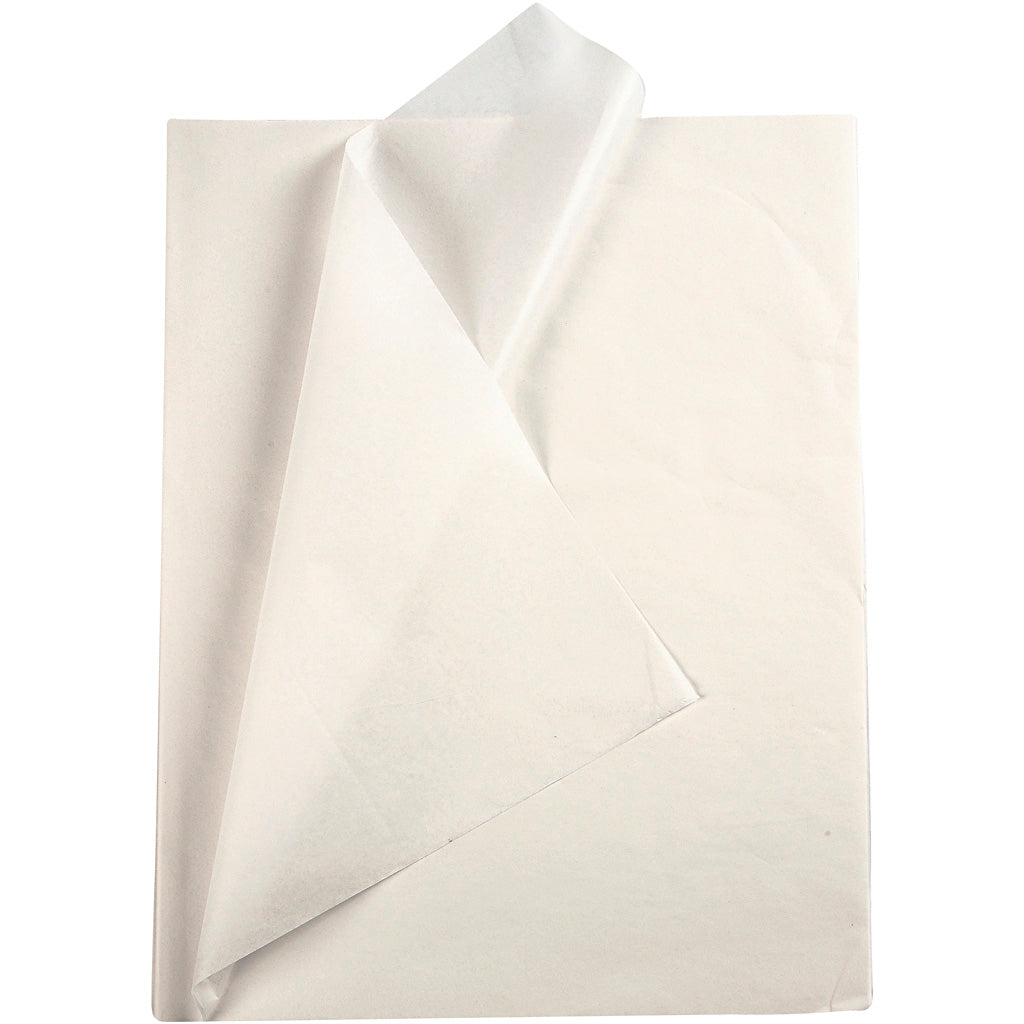 Creativ Company Seidenpapier, Blatt 50x70 cm, 17 g, weiß, 25 Blatt 1 Karton