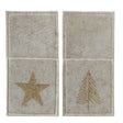 Boltze home bestekzakje glitza 10x20cm polyester beige goud 2 assorti