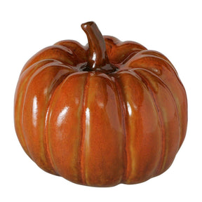 Boltze home decoratieve pompoen bego h11,5cm steengoed veelkleurig oranje