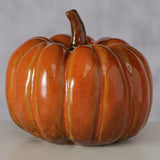 Boltze home decoratieve pompoen bego h11,5cm steengoed veelkleurig oranje