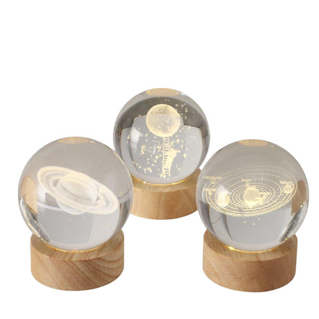 Boltze home decoratieve milkyway bol galaktis met led glas h7cm 3 assorti