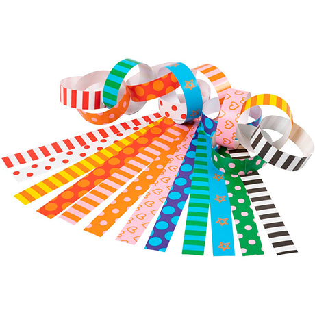 Creativ Company Girlandenstreifen, bedruckt, L: 16 cm, B: 15 mm, 400 Stück 1 Karton