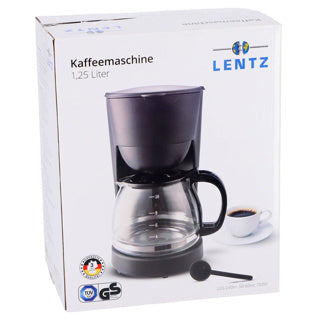 Lentz Kaffeemaschine 1,25l schwarz 750w