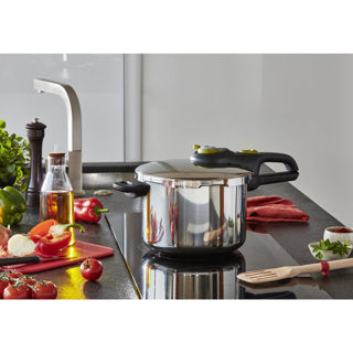 Tefal p25807 Secure 5 trendiger Schnellkochtopf 6 Liter mit Dampfkorb