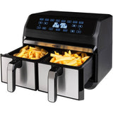 Inventum Heißluftfritteuse gf800hld doppelt 2x 4l schwarz 1700w