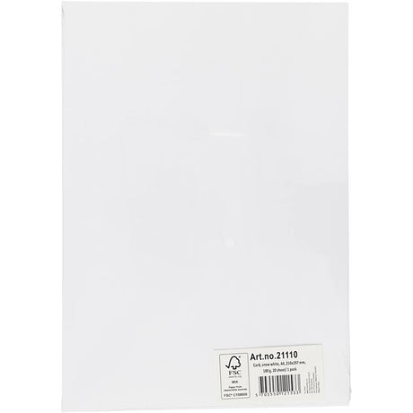 Creativ Company Craft Cardboard, Schneewittchen, A4, 20 Blätter