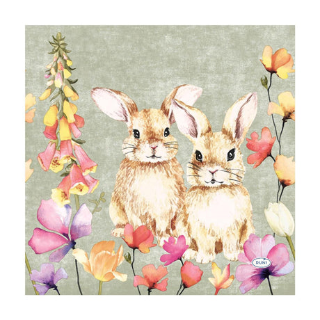 Duni Servietten Floral Friends 3-lagiges Gewebe 33x33cm