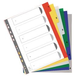 Numerische Tabs Exacompta 2506e PP (Polypropylen) Farbpalette