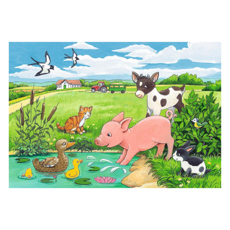 Ravensburger Puzzle Jungtiere im Grünen – 2x12 Teile – Kinderpuzzle