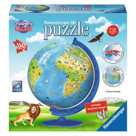 Ravensburger XXL-Kinderglobus (Englisch) - 3D-Puzzle - 180 Teile