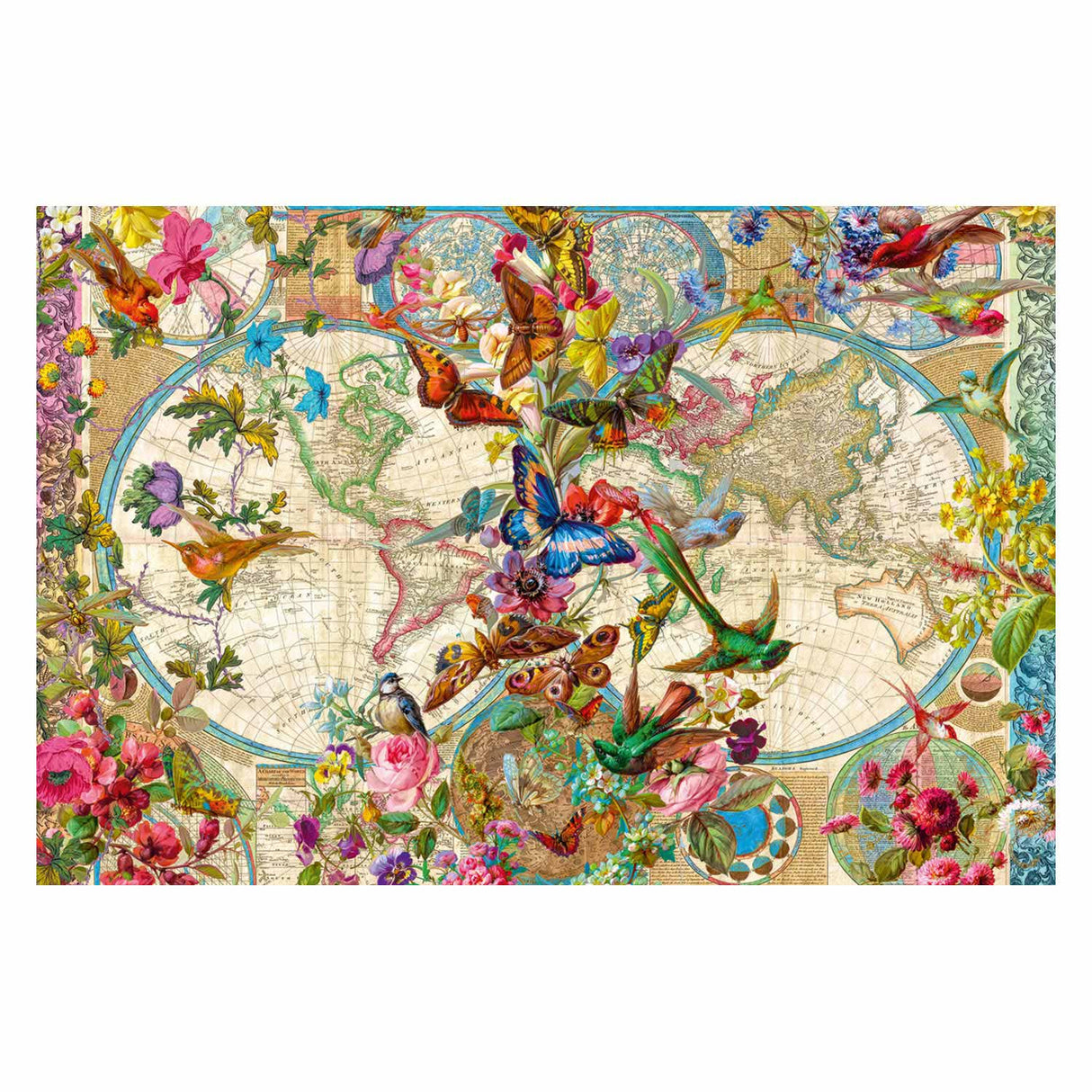 Ravensburger Puzzle Flora und Fauna Weltkarte – Puzzle – 2000 Teile