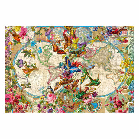 Ravensburger Puzzle Flora und Fauna Weltkarte – Puzzle – 2000 Teile