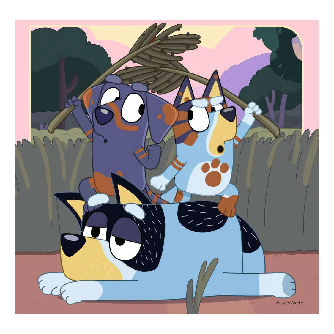 Ravensburger Puzzle „Die Abenteuer von Bluey“, 3x49 Teile