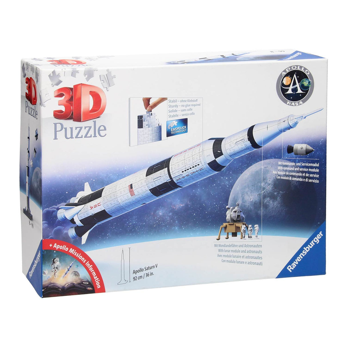 Ravensburger - 3D -Puzzle Apollo Saturn V 440st.