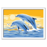 Ravensburger Creart Painting bei Nummer - fröhliche Delfine